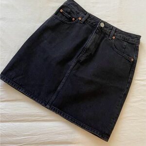 ASOS Black A-Line Denim Skirt